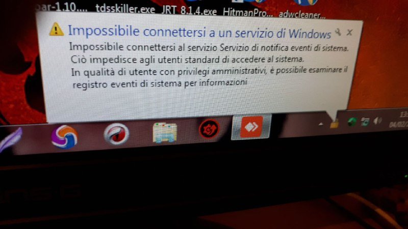 Impossibile connettersi al servizio di notifica eventi. Come risolvere! 1 Impossibile connettersi al servizio di notifica eventi. Come risolverlo!
