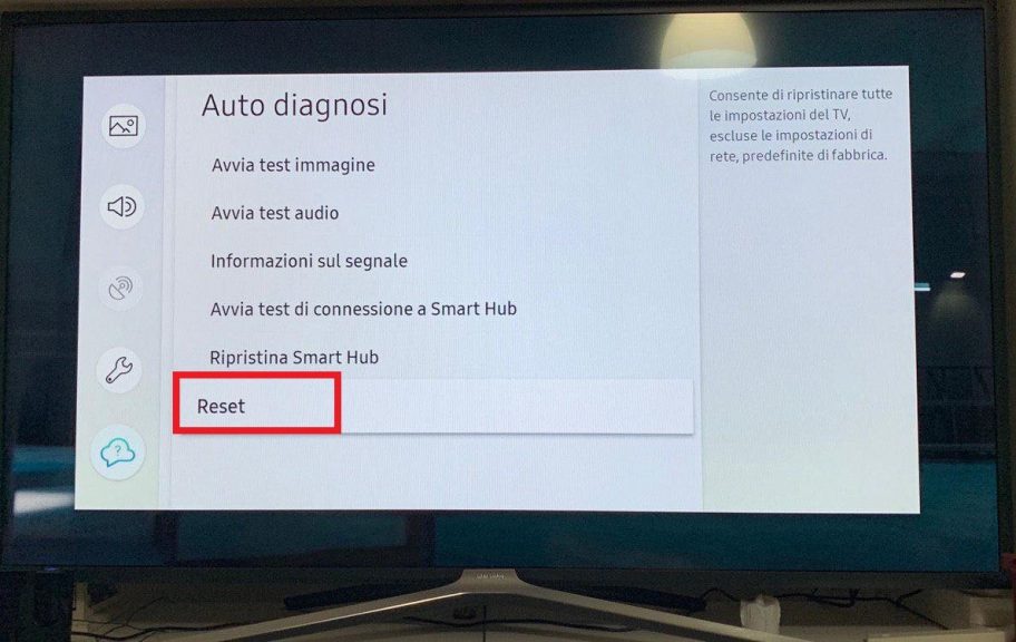 Come resettare Smart TV Samsung