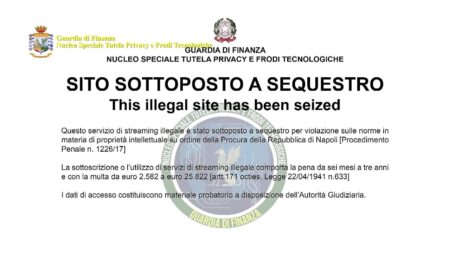 Sito sottoposto a sequestro