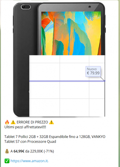 Errore di prezzo Amazon