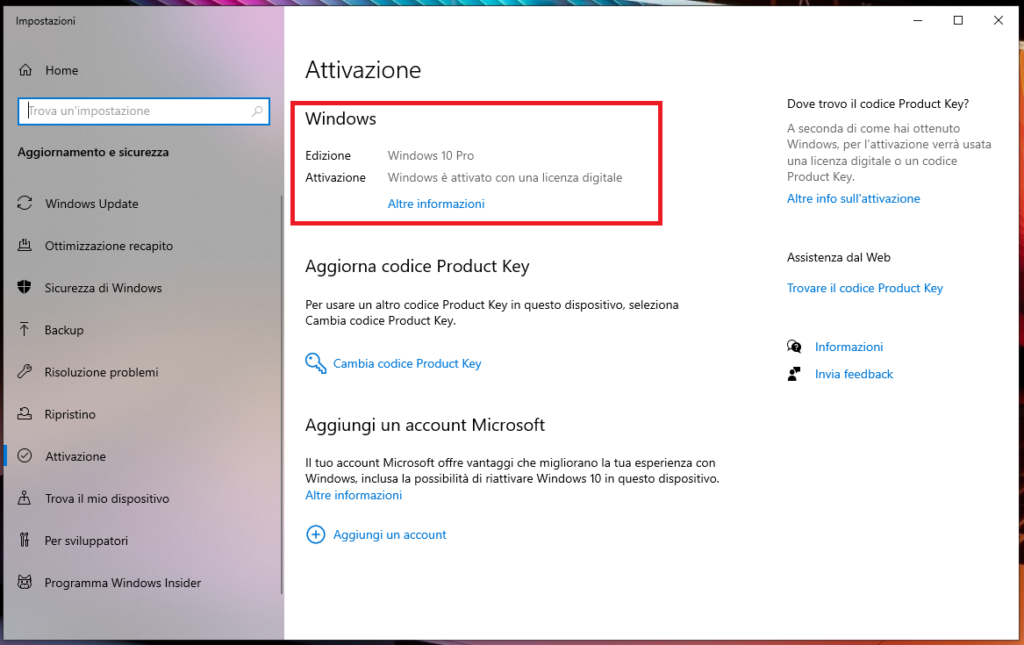 Come attivare Windows 10