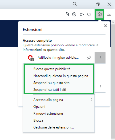 Come disabilitare Adblock