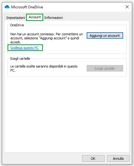 Come disabilitare Onedrive 