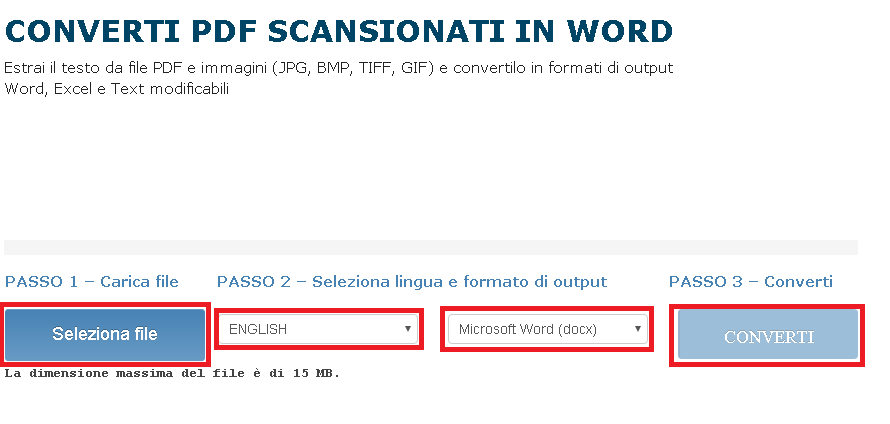 Convertire PDF in Word