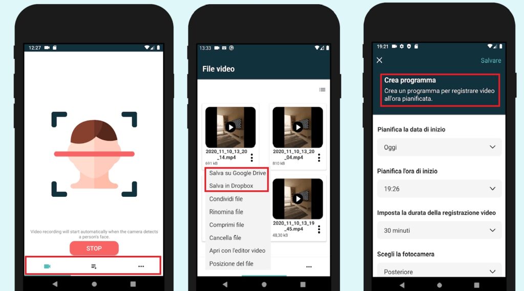 trasformare Smartphone in telecamera spia