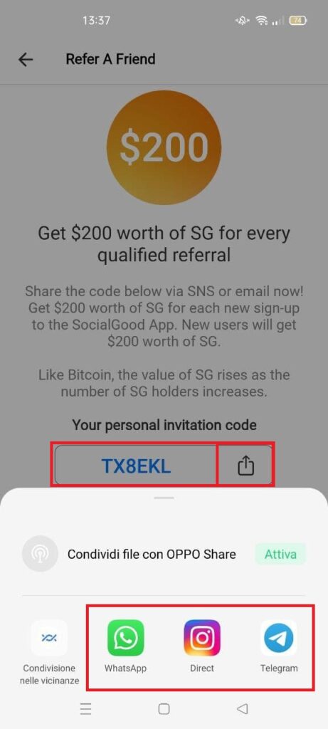 SocialGood | Come ottenere 200$ gratis + 200$ per ogni amico 11 SocialGood