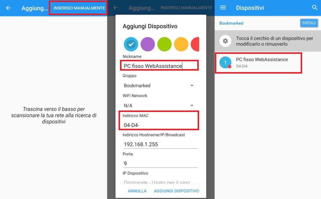 Accendere il PC a distanza tramite Smartphone 