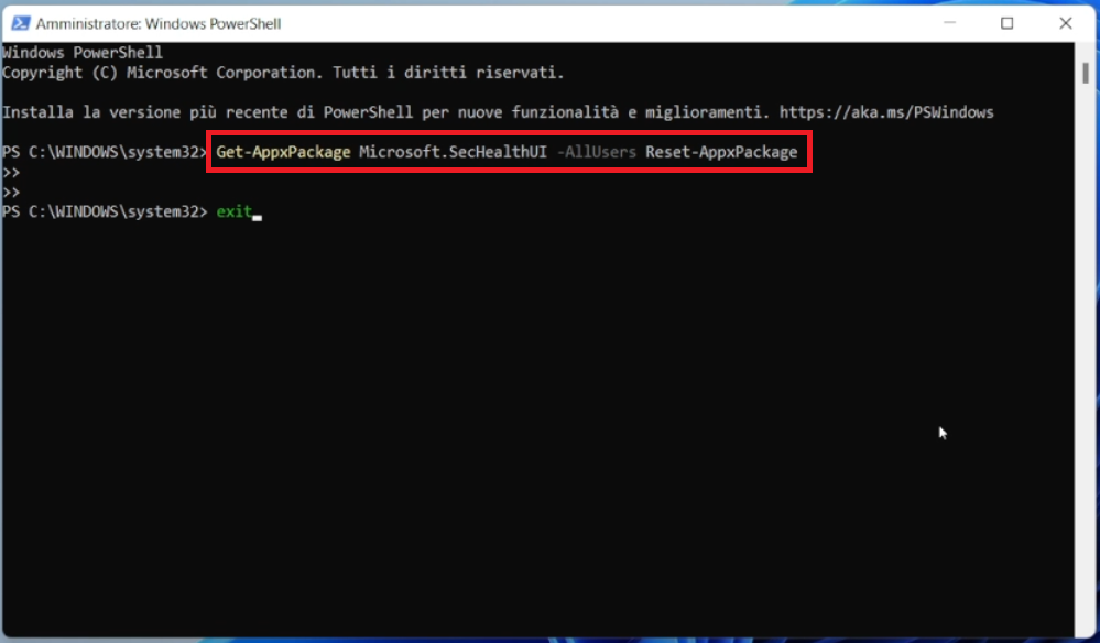 Avrai bisogno di una nuova app per aprire questo collegamento WindowsDefender