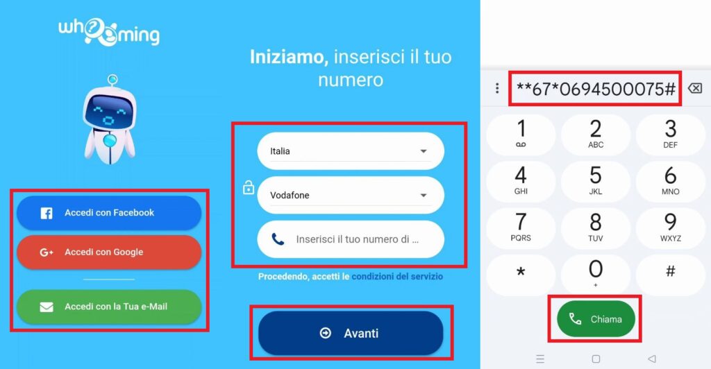 scoprire numero privato dopo chiamata