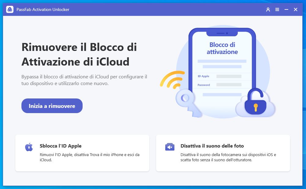 rimuovere blocco ID Apple