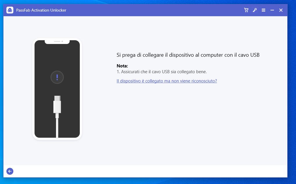 rimuovere blocco ID Apple