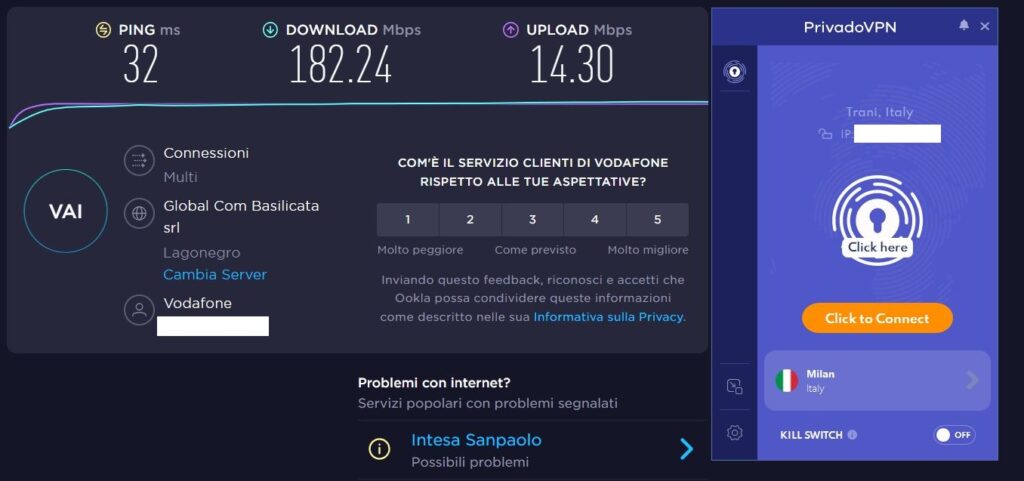 PrivadoVPN Recensione