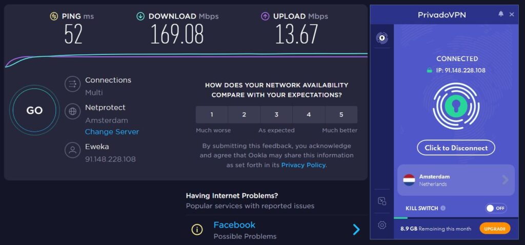 PrivadoVPN Recensione