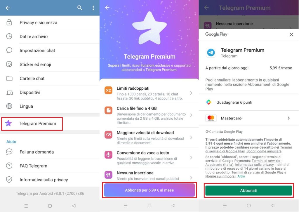 Telegram Premium a 3,99€ | Come abbonarsi e cosa offre 2 Telegram Premium