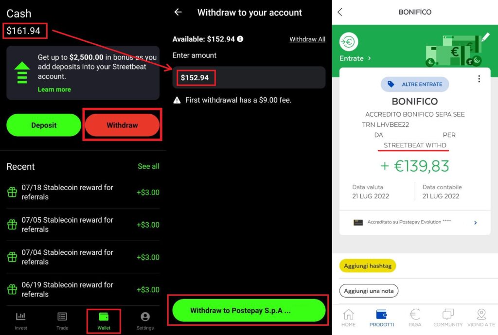 Streetbeat Bonus: guadagna fino a $3000 subito + $3000 per ogni invito 12 Streetbeat Bonus