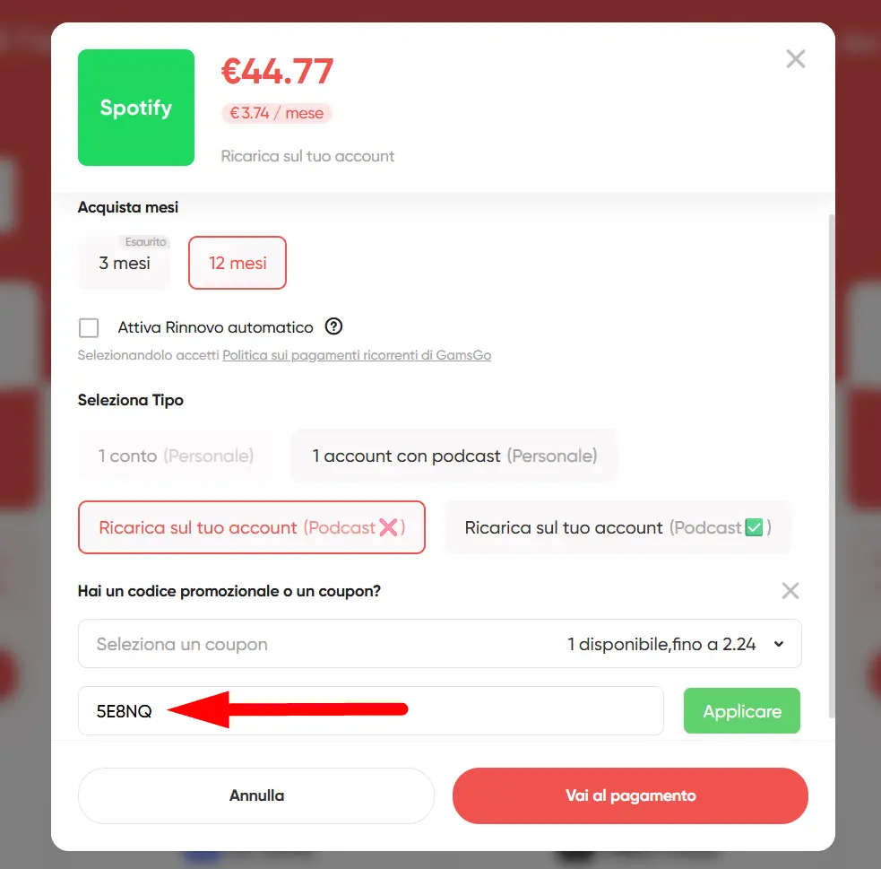 Come acquistare Spotify Premium a poco prezzo (in modo legale e sicuro) 3 come acquistare spotify premium a poco prezzo su gamsgo codice sconto
