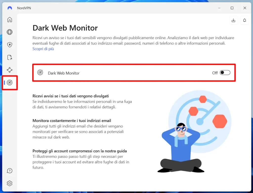 Dark Web Monitor Recensione NordVPN 