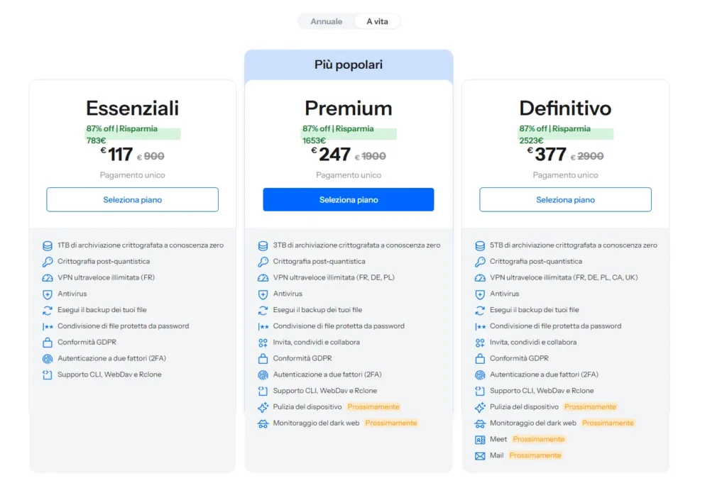 Recensione Internxt Cloud 6