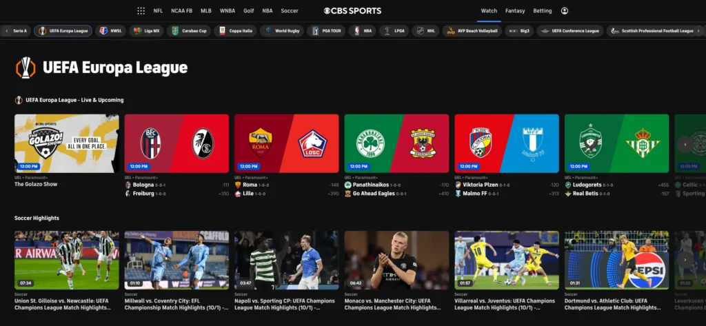 Come Vedere la Serie A su Paramount Plus USA nel 2026 16 Come vedere la Serie A su CBS Sports 1