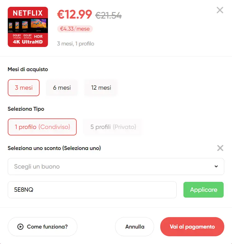 Alternativa al pezzotto legale