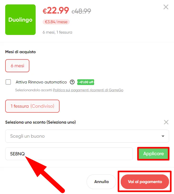 Come acquistare Super Duolingo