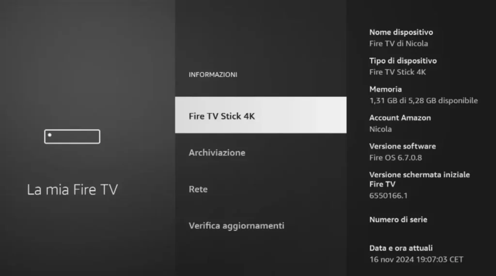 Come attivare Opzioni Sviluppatore Firestick