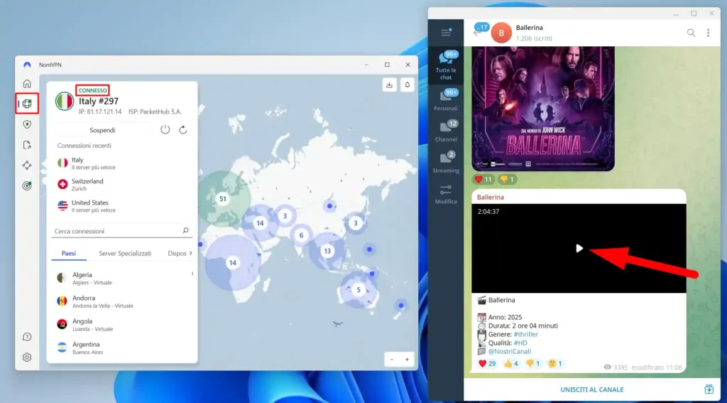 Come Guardare Film su Telegram con VPN