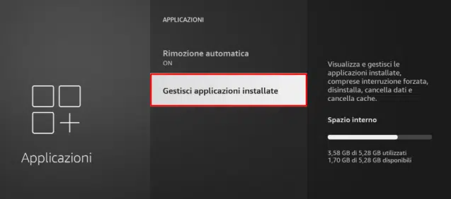 come disinstallare Paramount Plus USA dalla Firestick