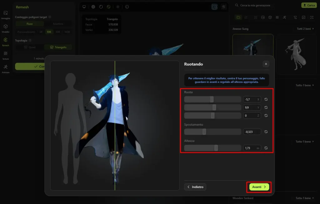 Meshy AI: Crea Modelli 3D con l'Intelligenza Artificiale 9 Creare modelli 3D con Meshy AI