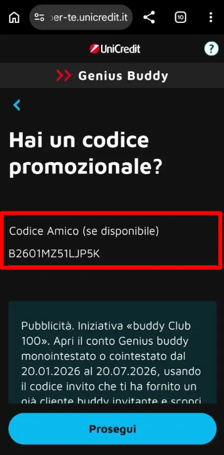 Buddybank Bonus 50 Euro: Come Ottenerlo Gratis (Guida 2026) 2 Buddybank bonus codice invito