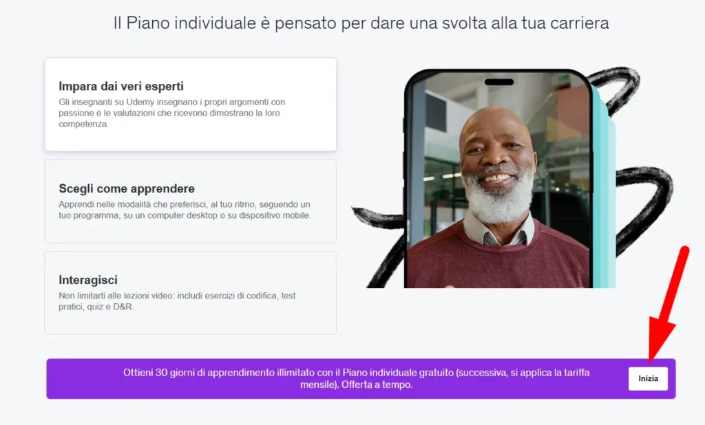 Come AVERE UDEMY GRATIS per 30 giorni: Accedi in modo sicuro al Piano individuale 2 Come avere Udemy gratis per 30 giorni con Indeed
