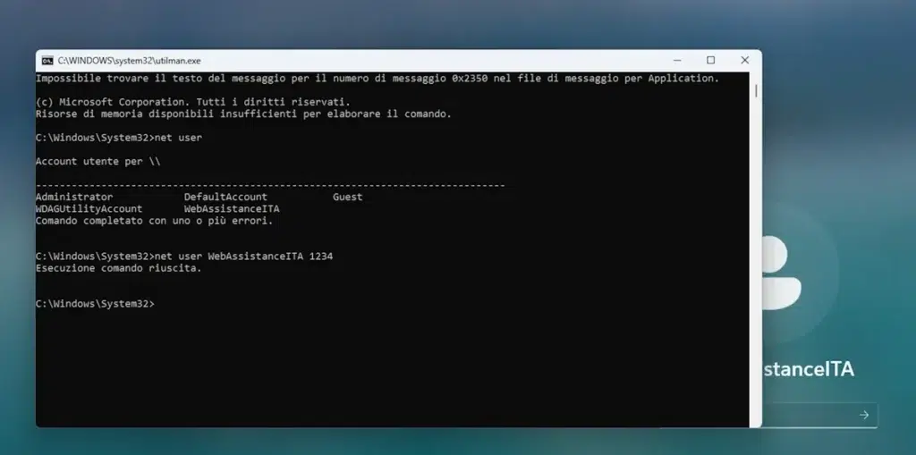 Password Dimenticata Windows 11: Come Rientrare nel tuo PC Senza Formattare 7 cambio password account locale windows 11 con comando net user